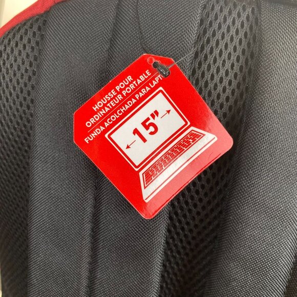 Champion 15” Backpack Black/Red cript Logo,Laptop Sleeve,Padded Straps‎ New - Picture 13 of 13